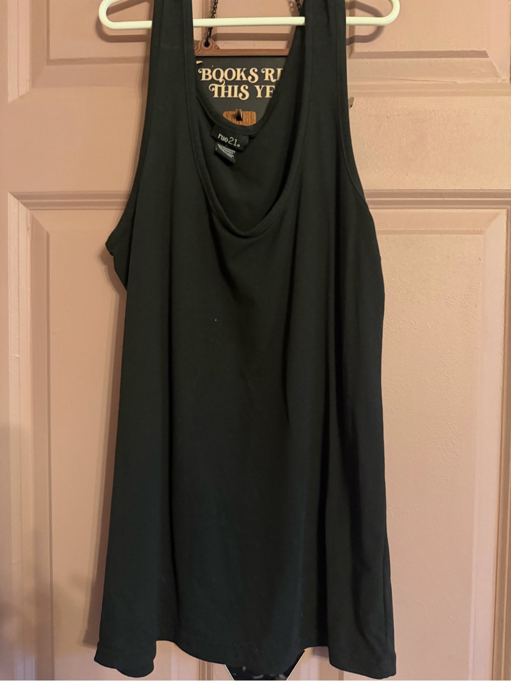 Rue21 Black Scoop Neck Racerback Tank Top